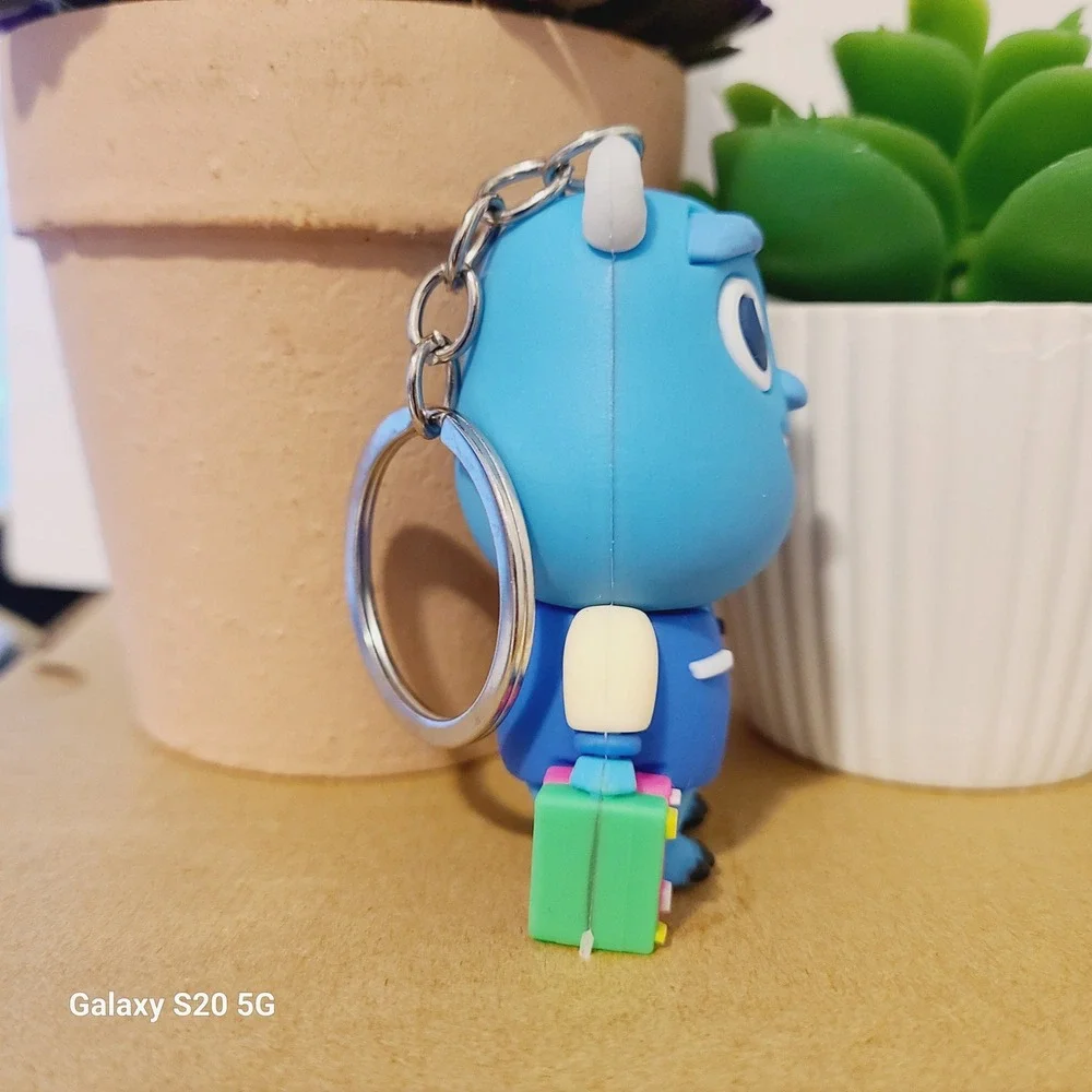 Blue Monster Character Keychain‎ with Suitcase NEW Unisex 2.5 inches Collectible